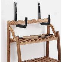 FORGEVIO 2PCS Heavy Duty Storage Hooks Garage Shed Brackets in Black