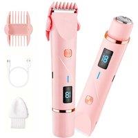 NESTLUNE 2 in 1 Dual Head Shaver Women, Electric Bikini Trimmer Wet in Pink | Size: 100g