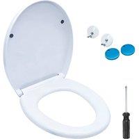 SPETLEK Soft Close Toilet Seat White Oval Universal Hinges Anti Slam | Size: 1000mm x 400mm