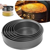 PAWNORA 6PCS Round Cake Making Tins Non-Stick in Black