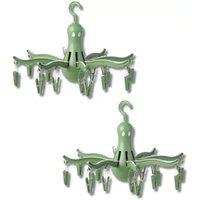 PAWNORA 2x Foldable Drying Rack Hanging Dryer in Green