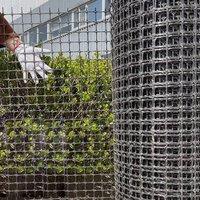 NESTLUNE 10M PVC Coated Chicken Mesh Fencing Garden Barrier in Black