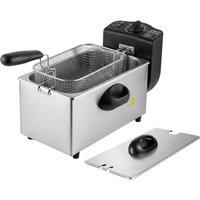 Spector Deep Fat Fryer 3L Electrical Stainless Steel Removable Frying Basket in Silver