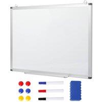 Levede Magnetic Whiteboard Adjustable Wall Mounted Dry Erase Office, White