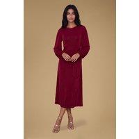 Oasis Women's Petite Cowl Back Premium Jersey Midi Dress in Berry | Size: 14