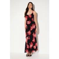 MissPap Women's Floral Chiffon Burnout Scoop Neck Bias Maxi | Size: 10