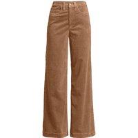 Lands' End Women's Plus Wide Leg Cord Jeans, High Waisted in Light Brown | Size: 20