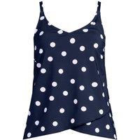 Lands' End Women's Tulip Hem Tankini Top in Navy | Size: Medium