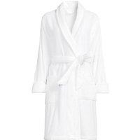 Lands' End Women's Plus Soft Cotton Terry Robe in White | Size: 1X
