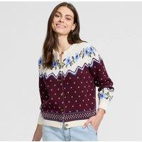 Lands' End Women's Petite Jacquard Drifter Cardigan in Wine | Size: Medium