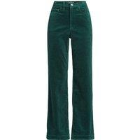Lands' End Women's Plus Wide Leg Cord Jeans, High Waisted in Bottle Green | Size: 24