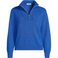 Lands' End Women's Plus Slim Fit Quarter Zip Drifter Jumper in Royal | Size: 2X