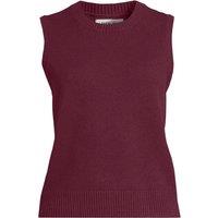Lands' End Women's CashTouch Sleeveless Jumper in Burgundy | Size: Large