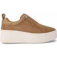 Carvela Women's 'Connected Laceless' Suede Trainers in Tan | Size: 6