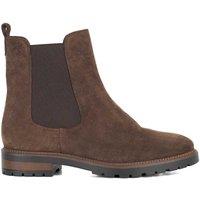 Dune London Women's 'Poema' Suede Chelsea Boots in Brown | Size: 3