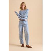 Brakeburn Women's Barrel Leg Jeans in Blue | Size: 8