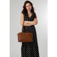 NiNa Amora Women's 'Ines' Leather Handbag in Tan