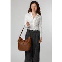 NiNa Amora Women's 'Sofia' Leather Tote Bag in Tan