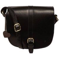 NiNa Amora Women's 'Petra' Leather Cross Body Bag in Black