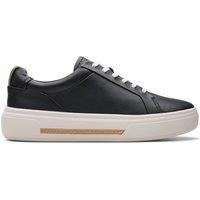 Clarks Women's Hollyhock Walk Black Leather Trainers | Size: 5-Standard Fit