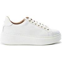 Moda In Pelle Women's 'Cherrie' Leather Wedge Trainers in White | Size: 7