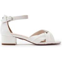Moda In Pelle Women's 'Macadima' Leather Heeled Sandals in White | Size: 3