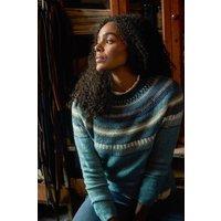Weird Fish Women's Carmelo Fair Isle Jumper in Light Blue | Size: 8