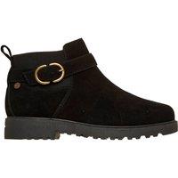 Skechers Women's Arch Fit Marlie Buckle Zip Boots Black Suede | Size: 5