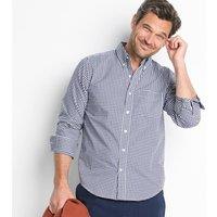 Lands' End Men's Cotton Poplin Shirt in Indigo | Size: Medium