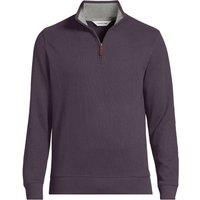 Lands' End Men's Bedford Quarter Zip Jumper in Purple | Size: XL