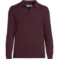 Lands' End Men's Pure Cotton Fine-Knit Polo in Burgundy | Size: XL