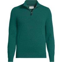 Lands' End Men's Quarter Zip Cashmere Jumper in Bottle Green | Size: 2XL