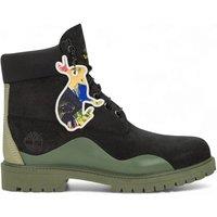 Timberland Men's Heritage 6 Inch Waterproof Boot Black Nubuck Green | Size: 7.5