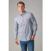 French Connection Men's Cotton Long Sleeve Oxford Shirt in Light Blue | Size: XL