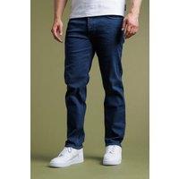 French Connection Men's Cotton Straight Leg Stretch Denim Jeans in Dark Blue | Size: 32