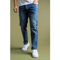 French Connection Men's Cotton Straight Leg Stretch Denim Jeans in Blue | Size: 36