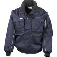 Result Men's Workguard Zip Sleeve Heavy Duty Water Repellent Windproof Jacket in Dark Navy | Size: Medium