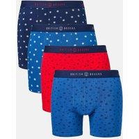 British Boxers Men's Pack of Four "Blizzard" Bamboo Stretch Trunks | Size: XL