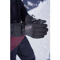Animal Men's 'Apres' Waterproof Breathable Padded Fur Lined Snug Fit Ski Glove in Black | Size: Medium
