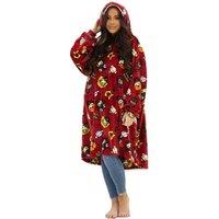 Harry Potter Men's Charm Fleece Hoodie Blanket in Red | Size: Large