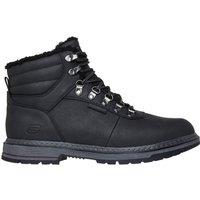 Skechers Men's Corado Smooth Toe Lace Up Waterproof Boot W/ Faux Fur Lining Black | Size: 10