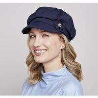 Amelie Di Santi Women's Baker Boy Hat, 57cm Circumference in Blue