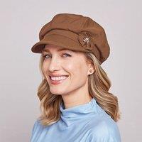 Amelie Di Santi Women's Baker Boy Hat, 57cm Circumference in Brown