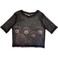 Beatles Women's The Rubber Soul Mesh Crop Top in Black | Size: Large