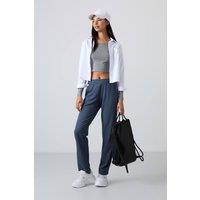 Tommy Life Women's Women's Straight-Leg Fleece Sweatpants in Dark Blue | Size: 2XL