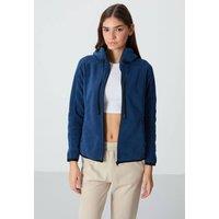 Tommy Life Women's Plush Zip-up Hooded Sweatshirt in Navy | Size: Small
