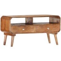 Berkfield Home TV Cabinet 90x35x47 cm Solid Mango Wood in Brown | Size: 90 x 35 x 47 cm