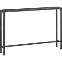 SoBuy Slim Console Table - Metal Frame & Wood Top - Industrial Modern in Black | Size: 0.6m2