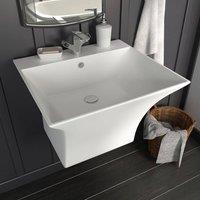 Berkfield Home Wall-mounted Basin Ceramic White 500x450x410 mm