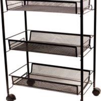 St Helens Metal Shelf Trolley, Black